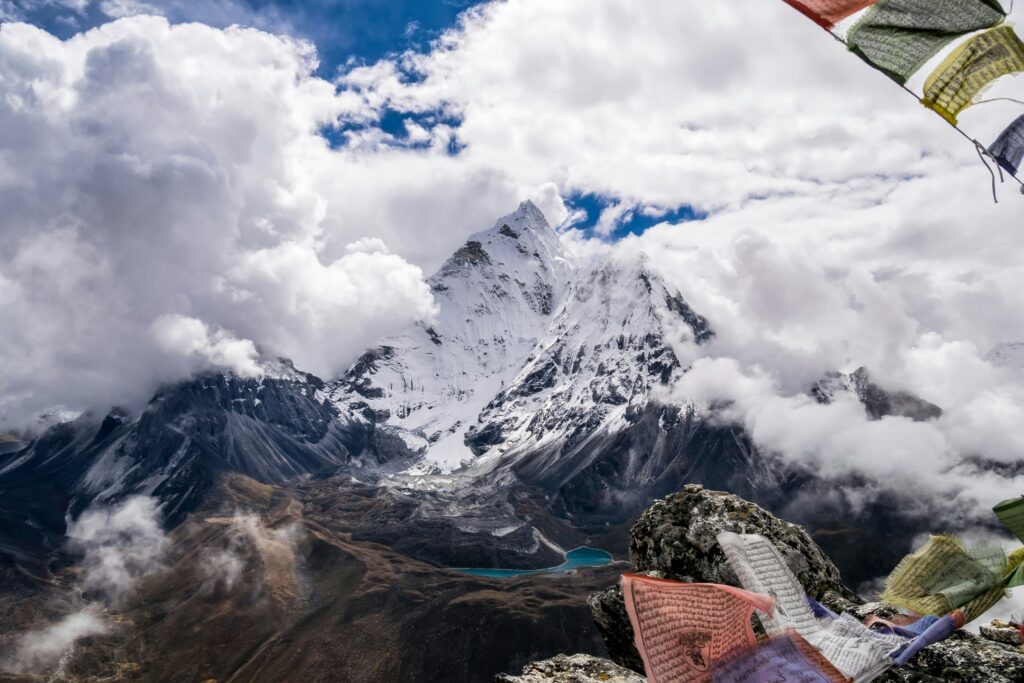 Chhukungri peak as seen from Everest base camp trek